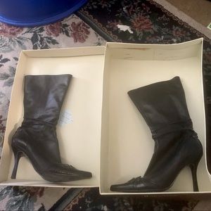 Topshop Black Leather Boots